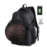 Men Fashion Large Capacity Anti-thief Rechargeable Basketball Backpack